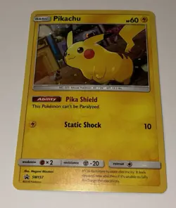2018 Pokemon TCG Pikachu SM157 Black Star Promo Holo! LP Cond. - Image 1