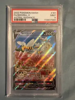 Pokemon Beedrill v 161/189 Astral Radiance 2022 Alt Art PSA 9 Mint - Image 1