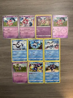 Mr. Mime Mr Rime Pokemon Card Collection Lot Of 10 With Reverse Holo - Image 1