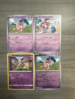 Mr. Mime Mr Rime Pokemon Card Collection Lot Of 10 With Reverse Holo - Image 3