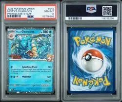 2025 POKEMON DRI EN-DESTINED RIVALS PRERELEASE-STAFF MISTY'S GYARADOS PSA 10 - Image 2