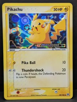 Pikachu 60/106 EX Emerald Reverse Holo Rare Pokemon TCG Nintendp LP+ - Image 1
