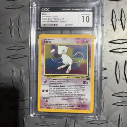 2000 POKEMON BLACK STAR PROMO HOLO POKEMON LEAGUE #9 MEW CGC 10 GEM MINT - Image 1