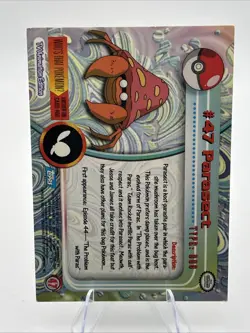1999 TOPPS POKEMON TV 47 PARASECT - Image 2