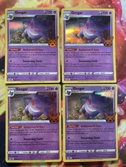 4x Gengar 066/196 NM Holo Rare Stamped Trick or Trade 2023 Pokemon TCG - Image 1
