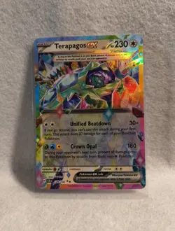 Pokemon TCG Terapagos EX 128/142 Stellar Crown Holo Double Rare NM Condition - Image 2