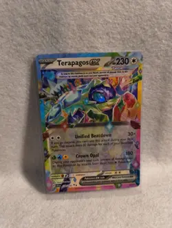 Pokemon TCG Terapagos EX 128/142 Stellar Crown Holo Double Rare NM Condition - Image 5