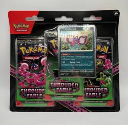 Pokemon Scarlet & Violet Shrouded Fable 3-Pack Blister Pecharunt Sealed - Image 1