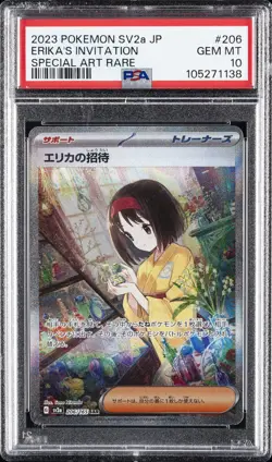 2023 POKEMON JPN SV2A-POKEMON 151 SPECIAL ART RARE ERIKA'S INVITATION PSA 10 - Image 1