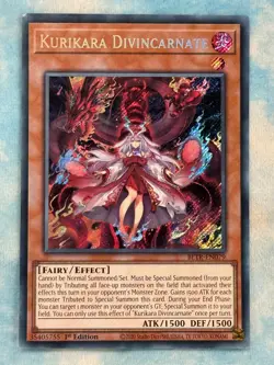 YUGIOH KURIKARA DIVINCARNATE SECRET RARE 1ST NM BLTR-EN079 - Image 1