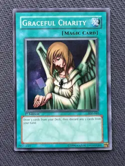Yugioh Graceful Charity 1st Edition Super Rare SDP-040 LP/NM - Image 1