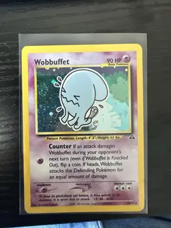 Pokemon TCG Wobbuffet Neo Discovery Holo Card 16/75 Unlimited Rare, LP Condition - Image 1