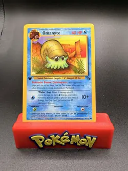 1st Edition Omanyte 52/62 Fossil Set Rare Vintage 1999 Pokemon Card - NM - Image 1