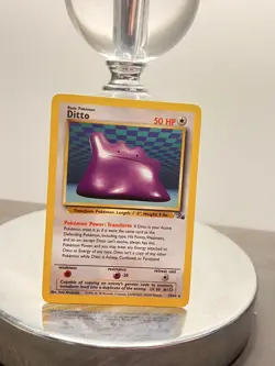 Pokemon TCG Ditto Fossil, Holo Unlimited Rare Card 3/62 - Image 1