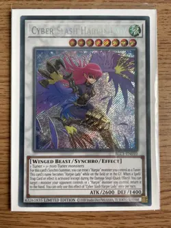 Yu-gi-oh BLC1-EN010 Cyber Slash Harpie Lady Secret Rare Limited Edition NM Card - Image 3
