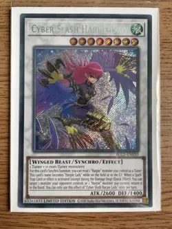 Yu-gi-oh BLC1-EN010 Cyber Slash Harpie Lady Secret Rare Limited Edition NM Card - Image 5