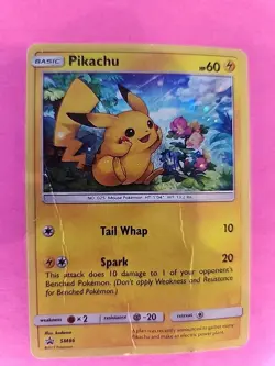 Pikachu Sm86 Blackstar Promo Holo Pokemon Card WOTC Damaged - Image 2
