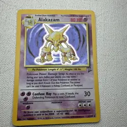 Alakazam - 1/130 - Pokemon Base Set 2 Holo Rare Card WOTC - Image 1