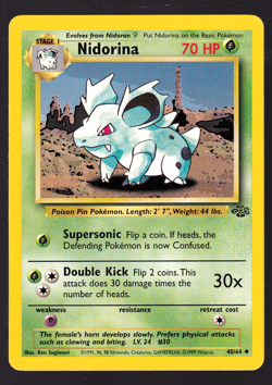 Nidorina Jungle 40/64 Pokemon Card TCG 1999 NM - Image 1