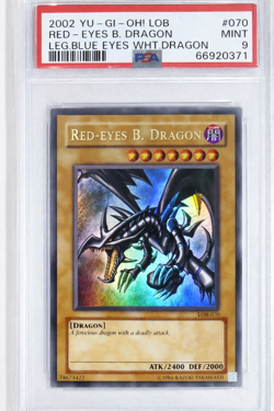 2002 Yu-Gi-Oh LOB Red-Eyes B Dragon Yugioh Card #070 MINT PSA GRADE 9 (66920371) - Image 1