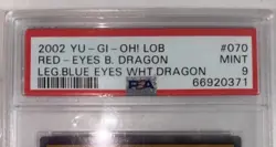 2002 Yu-Gi-Oh LOB Red-Eyes B Dragon Yugioh Card #070 MINT PSA GRADE 9 (66920371) - Image 2