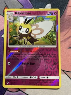 Ribombee Uncommon Reverse Holo 96/147, Pokemon Card, Burning Shadows Set - Image 1
