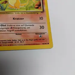 Pokemon 1999 German Base Set GLUMANDA (Charmander) 46/102 (MP) + BONUS CARD - Image 2