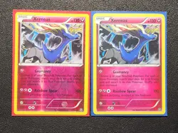 2x Xerneas 81/114 (1 holo, 1 reverse) Pokemon card XY Steam Siege rare NM - Image 1