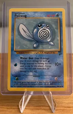 Poliwag #60 Non-Holographic Pokemon Card Lightly Played - 88/130 Base Set 2 - Image 1