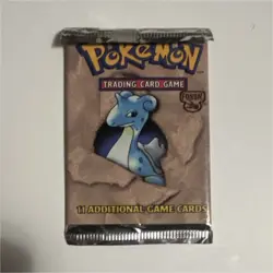 Pokemon Fossil Booster Pack Lapras Art Sealed 11 Cards English - Image 1