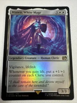 Minwu, White Mage (NM Foil) FIN-0026 Rare MTG - Image 1