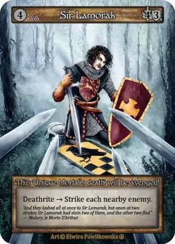 Sorcery: Contested Realm Sir Lamorak Unique Regular NM Arthurian Legends - Image 1
