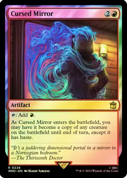 MTG FOIL Cursed Mirror - Doctor Who Commander #226 - Image 1
