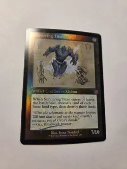 Sundering Titan (Schematic) The Brothers' War: Retro Frame Artifacts Foil - Image 4
