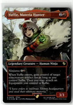 Yuffie, Materia Hunter (Borderless) (Chocobo Track Foil) R Commander: FINAL FANT - Image 1