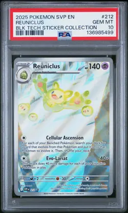 2025 POKEMON SVP EN-SV BLACK STAR PROMO #212 REUNICLUS PSA 10 - Image 1