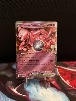 Pokemon Team Rocket's Mewtwo ex 205 Sv: Scarlet & Violet Black Star Promo NM - Image 1