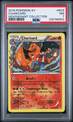 2016 Pokemon Xy Generations Radiant Collection Charizard #RC5 PSA 7 - Image 1
