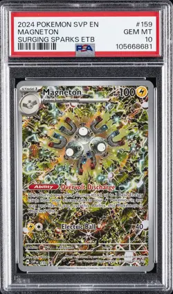 2024 POKEMON SVP EN-SV BLACK STAR PROMO #159 MAGNETON PSA 10 - Image 1