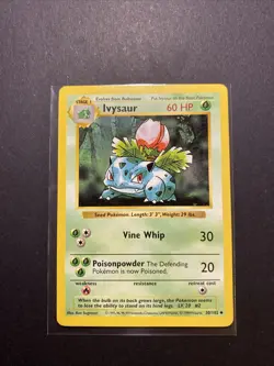 Ivysaur 030/102 Base Set (Shadowless) Regular Pokemon WOTC NM/LP - Image 1