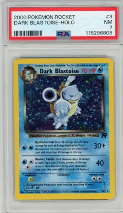 2000 POKEMON ROCKET #3 DARK BLASTOISE-HOLO PSA 7 - Image 1