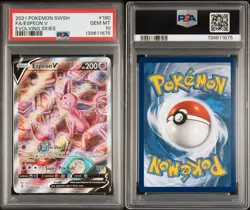 PSA 10 Espeon V 180/203 GEM MINT Alternative Full Art Evolving Skies Pokemon - Image 2