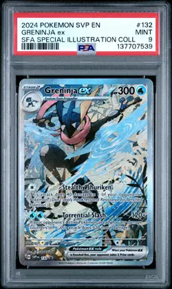 2024 POKEMON SVP EN-SV BLACK STAR PROMO #132 GRENINJA EX PSA 9 - Image 1