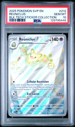 2025 POKEMON SVP EN-SV BLACK STAR PROMO #212 REUNICLUS PSA 10 - Image 1