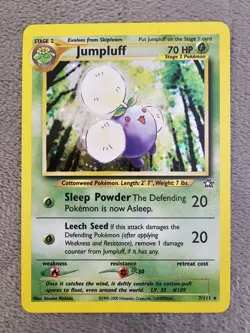 Pokemon TCG Jumpluff 7/111 Neo Genesis Unlimited Holo Rare 2000 VTG WOTC - Image 1