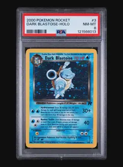 DARK BLASTOISE HOLO 3/82 - TEAM ROCKET POKEMON - FRESH SLAB PSA 8 NM - MINT - Image 2