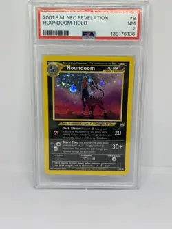 Pokemon Houndoom 2001 Neo Revelation Holo Rare #8 PSA 7 Near Mint - Image 1