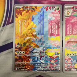 Pokemon Deerling 165/162, Sawsbuck 166/162 - Temporal Forces Holo (Set Of 2) NM - Image 3