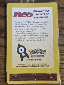 Pokemon Wotc Black Star Promo #34 Sealed ENTEI + open #34Entei,,,not played - Image 2