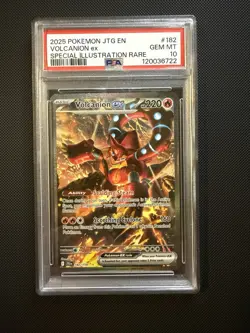 PSA 10 Volcanion Ex Journey Together 182/159 Pokemon Special Illustration Rare - Image 1